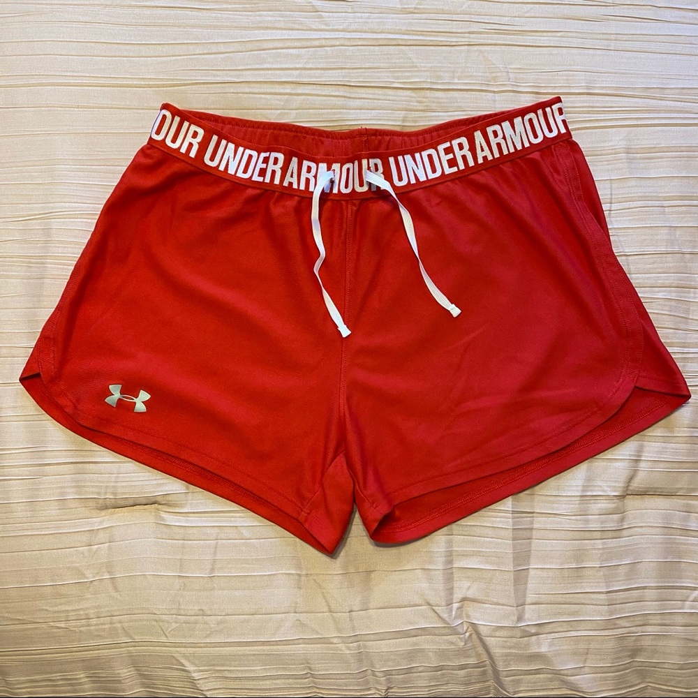 Red Under Armour Women's Running Shorts Size S/M